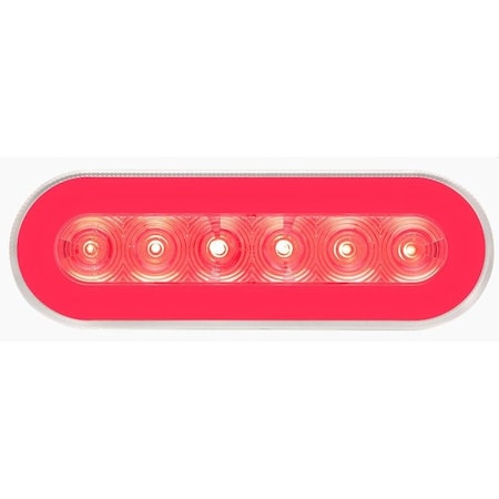 Optronics Clear Lens, Red Led Stop/Turn/Tail Light, Pl-3 Connection STL111RCB